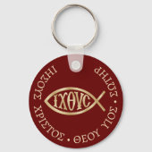 Ichthys Christelijk Symbool Sleutelhanger (Voorkant)