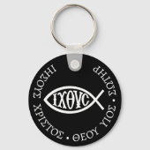 Ichthys Christelijk Symbool Sleutelhanger (Voorkant)