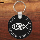 Ichthys Christelijk Symbool Sleutelhanger (Voorkant)