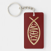 Ichthys Christelijk symbool Sleutelhanger (Voorkant)