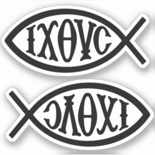 Ichthys Christelijk symbool Sticker