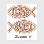 Ichthys Christelijk symbool Sticker (Vel)