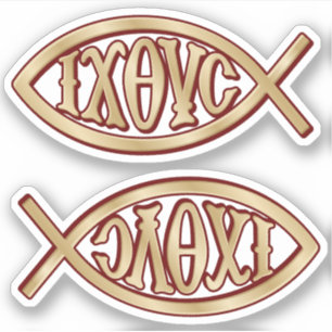 Ichthys Christelijk symbool Sticker