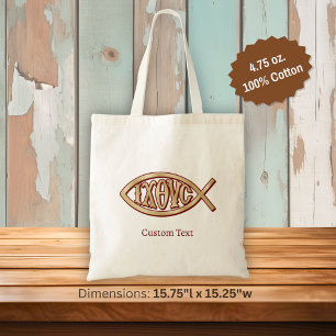 Ichthys Christelijk symbool Tote Bag