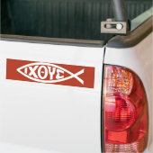 Ichthys (Christelijk vissymbool) Bumpersticker (Op Truck)