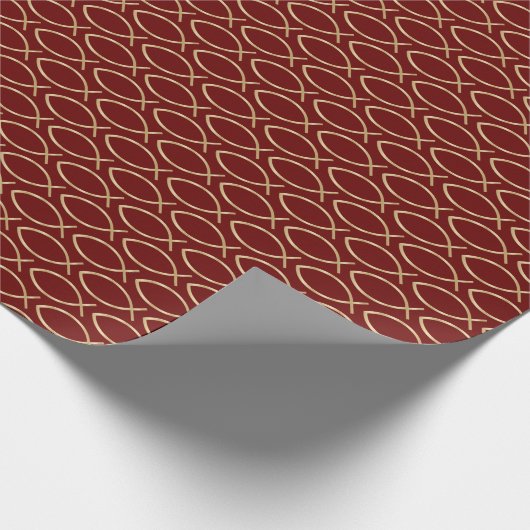 Ichthys Christian Symbol Pattern Cadeaupapier (Hoek)