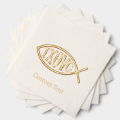 Ichthys Christian Symbol Pattern Folie Servetten (Insitu (Gestapeld))