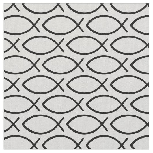 Ichthys Christian Symbol Pattern Stof (Close Up)