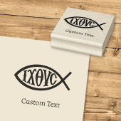 Ichthys Christian Symbol Rubberstempel