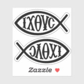 Ichthys Christian Symbol Sticker (Vel)