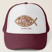 Ichthys Christian Symbol Trucker Pet (Voorkant)