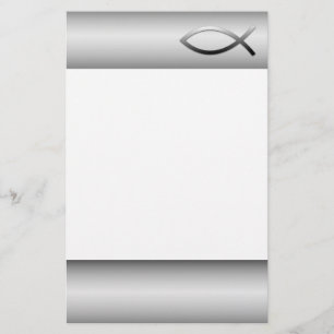 Ichthys Jesus Fish Christelijk Symbool Briefpapier