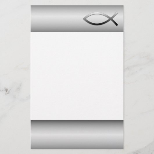 Ichthys Jesus Fish Christelijk Symbool Briefpapier (Voorkant)