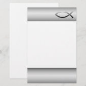 Ichthys Jesus Fish Christelijk Symbool Briefpapier (Voorkant / Achterkant)