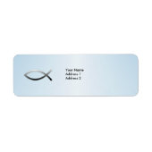 Ichthys Jesus Fish Christelijk Symbool Etiket (Voorkant)