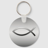 Ichthys Jesus Fish Christelijk Symbool Sleutelhanger (Voorkant)