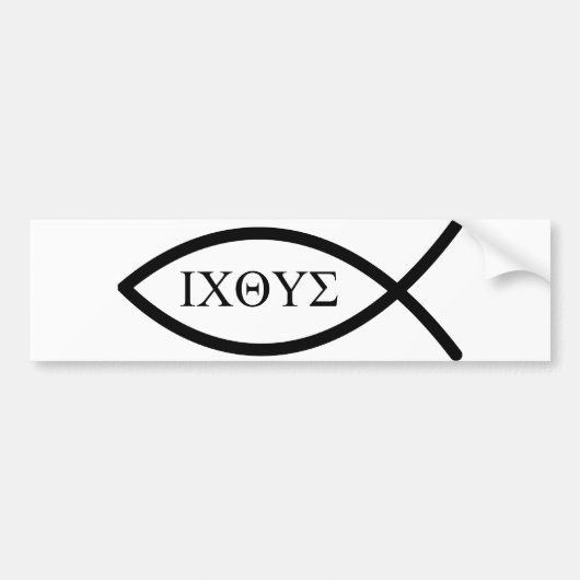 Ichthys (Symbol) Bumpersticker (Voorkant)