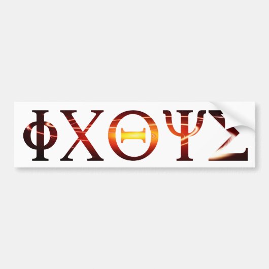 ICHTUS Grec 1 Lumière Bumpersticker (Voorkant)