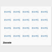 ICHTUS Grec Bleu 2 Ronde Sticker (Vel)