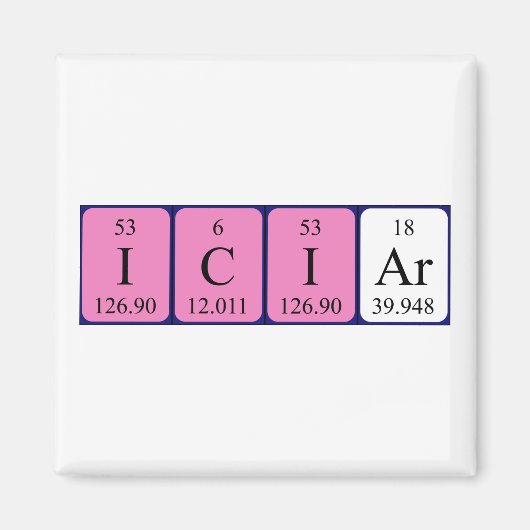 Iciar periodiek table name magnet (Voorkant)
