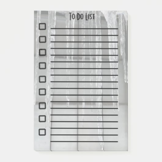 Icicle, 4 x 6" post-it® notes (Voorkant)