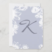 Icicle Lavender  Floral Wedding Invitation Kaart (Achterkant)