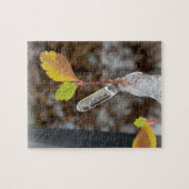 Icicle op blad legpuzzel (Horizontaal)