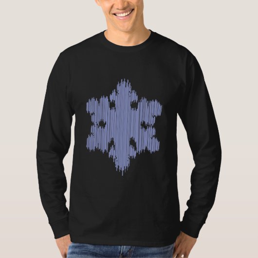 Icicle Snowflake - Mannen lange hoes (zwart) T-shirt (Voorkant)