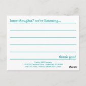 ICICLE TAKKEN COMMENTAARKAART BRIEFKAART (Achterkant)