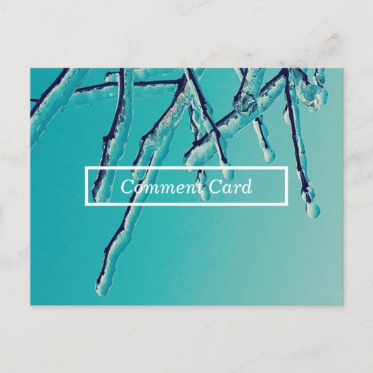 ICICLE TAKKEN COMMENTAARKAART BRIEFKAART (Voorkant)