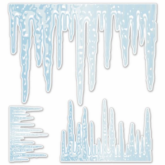 Icicle winterijs sticker (Voorkant)