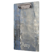 Icicles Abstracte Blauwe Winterfotografie Klembord (Links)