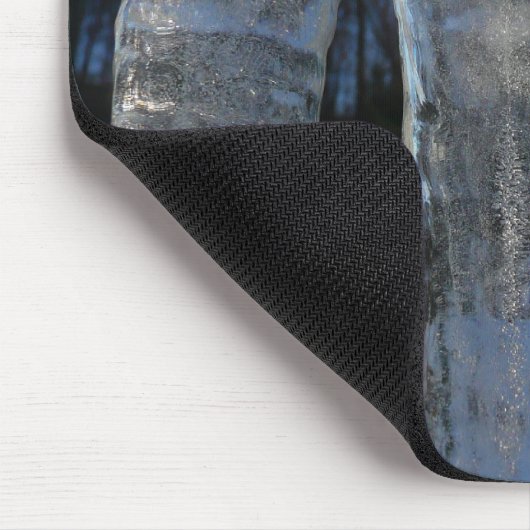 Icicles Abstracte Blauwe Winterfotografie Muismat (Hoek)