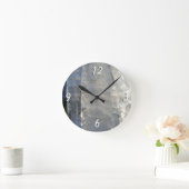 Icicles Abstracte Blauwe Winterfotografie Ronde Klok (Huis)