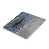 Icicles Abstracte Blauwe Winterfotografie Tegeltje (Zijkant)