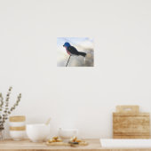 Icicles on Bird Lawn Ornament Winter Poster (Keuken)