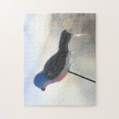 Icicles on Bird Lawn Ornament Winter Storm Legpuzzel (Verticaal)