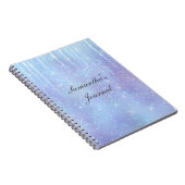 Icicles Snowflakes Crystals Blue Paars Notitieboek (Rechterzijde)