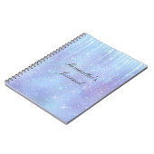 Icicles Snowflakes Crystals Blue Paars Notitieboek (Linkerzijde)