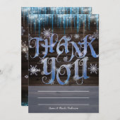 Icicles Winter Wonderland Hartelijk dank Bedankkaart (Voorkant / Achterkant)
