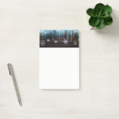 Icicles Winter Wonderland Snowflakes & Wood, bevro Post-it® Notes (Kantoor)