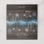 Icicles Winter Wonderland Table Number, bevroren Plaatskaartje (Buitenkant ongevouwen)