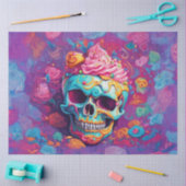 Icing Cake Skull Whimsical Decoupage Papier (Craft)