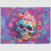Icing Cake Skull Whimsical Decoupage Papier (Voorkant)