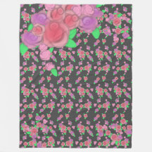 Icing On The Cake Roze Roosprint Bloemige Fleece