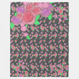Icing On The Cake Roze Roosprint Bloemige Fleece Deken