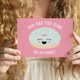 Icing Op Mijn Donut Grappige Valentijnsdag Feestdagenkaart