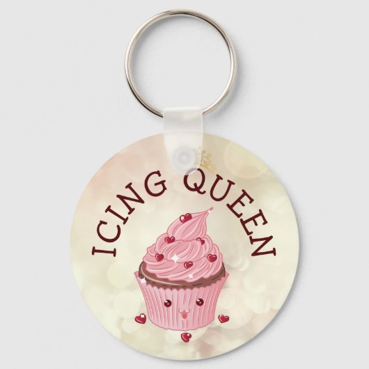 Icing Queen Cupcake Sleutelhanger (Voorkant)
