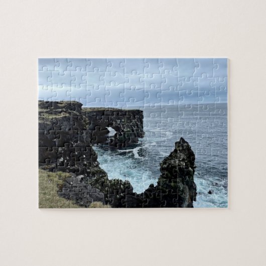 Icleand zee kliffen puzzel (Horizontaal)