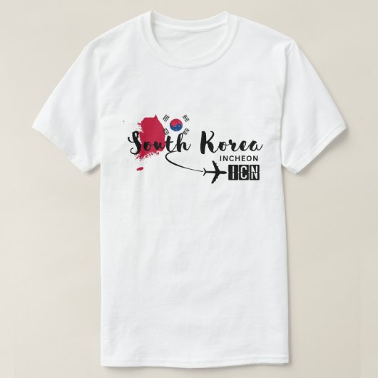 ICN-luchthavencode van Zuid-Korea T-shirt (Design voorkant)